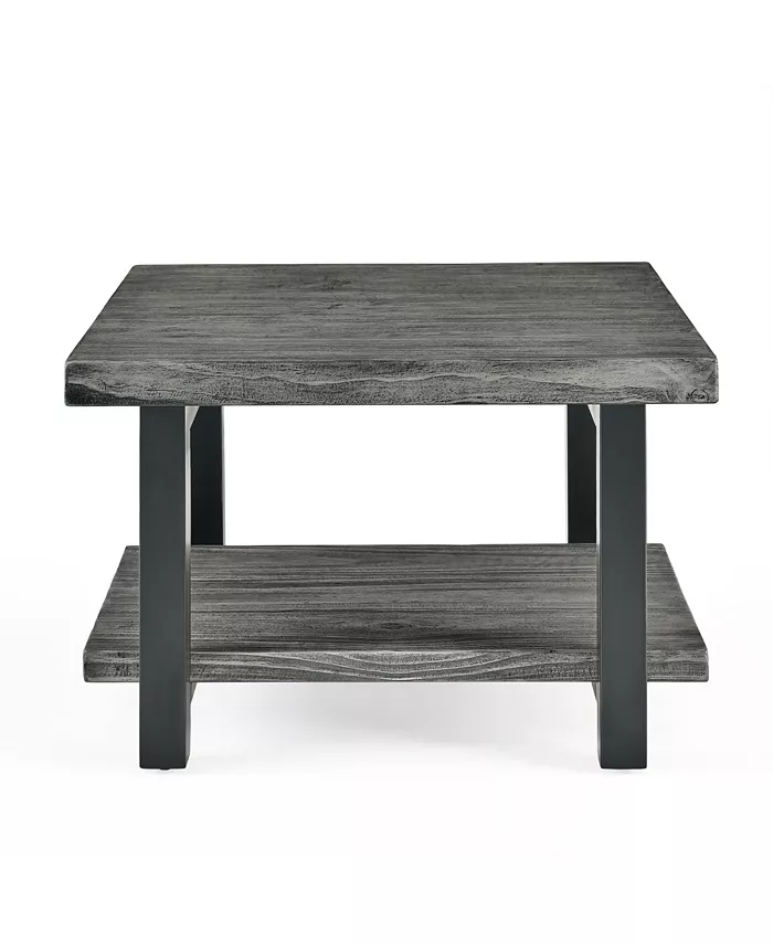 Alaterre Furniture Pomona Metal and Reclaimed Wood Square Coffee Table