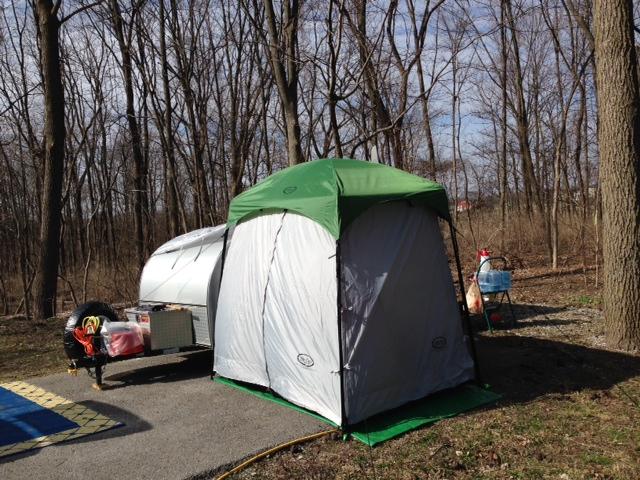 PahaQue 5 x 7 Teardrop Trailer Side Tent