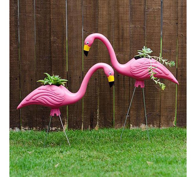 2pk Pink Flamingo Bloem