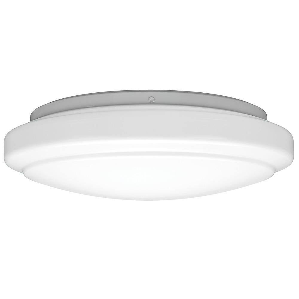 Commercial Electric 12 in. White Round Closet Light LED Flush Mount Ceiling Light 1000 Lumens 4000K Bright White Dimmable Pantry Laundry 54074391