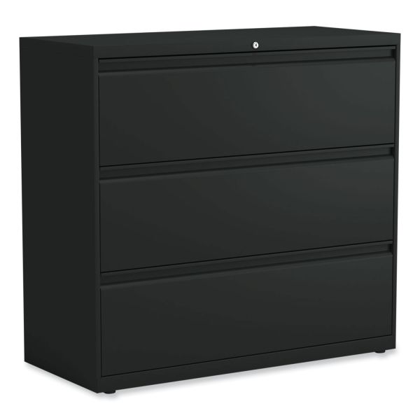 Alera Lateral File， 3 Legal/Letter/A4/A5-Size File Drawers， Black， 42