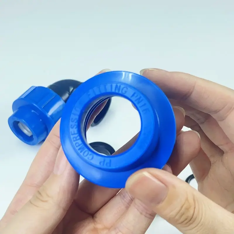 PP HDPE compression plastic 90 elbow irrigation systems PP compression fitting for water supply