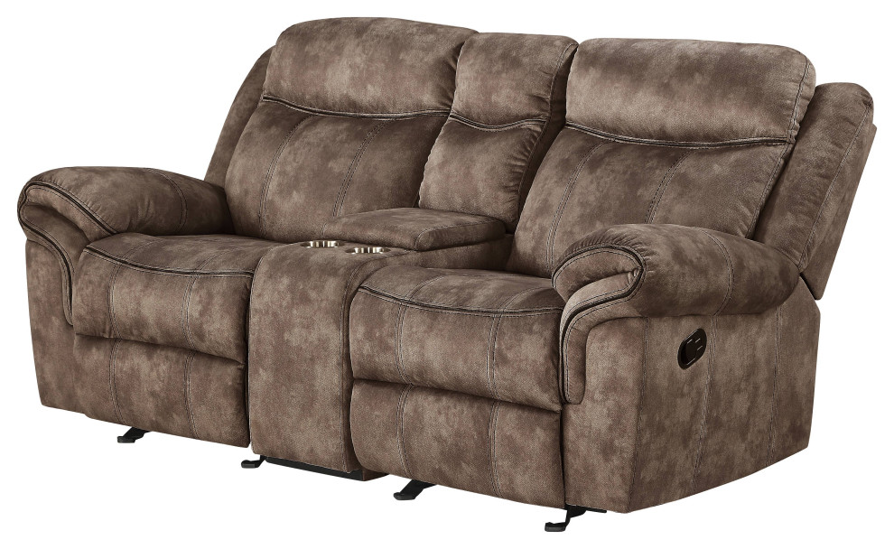 ACME Zubaida Loveseat With USB Dock and Console   Transitional   Loveseats   by Acme Furniture  Houzz