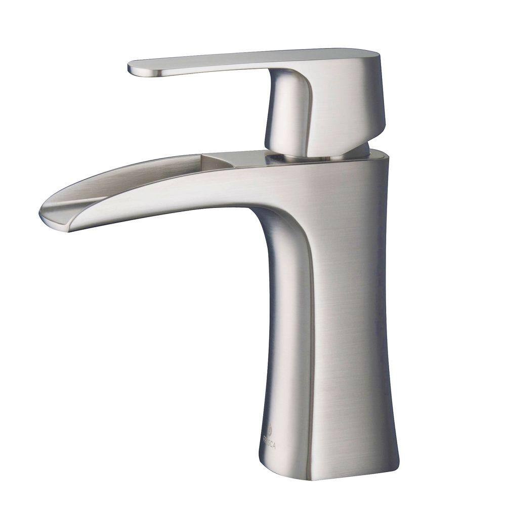 Fresca Fortore Single Hole Single-Handle Low-Arc Bathroom Faucet in Brushed Nickel FFT3071BN