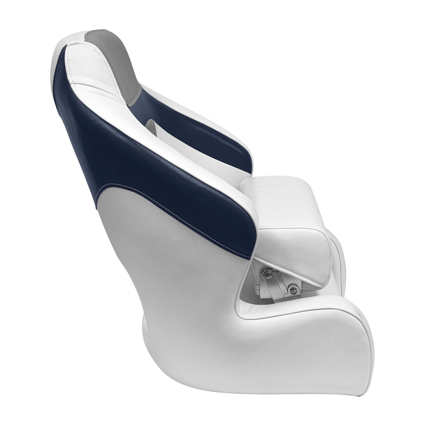 Wise 3338-1773 Baja XL Bucket Seat with Flip-Up Bolster， Brite White / Marble Grey / Midnight Navy