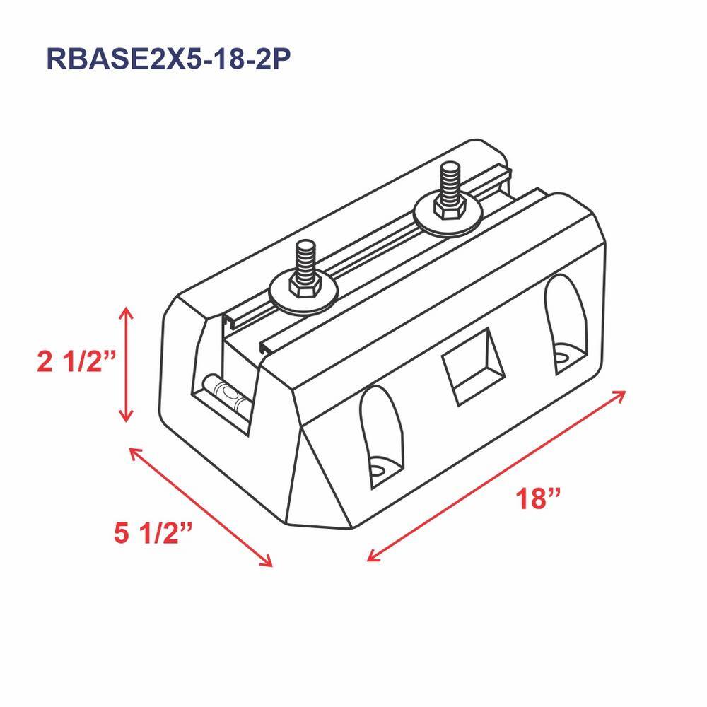 Floor Mounting Base Kit for Mini Split Air Conditioning Systems 9000 -18000 BTU RBASE2X5-18-2P