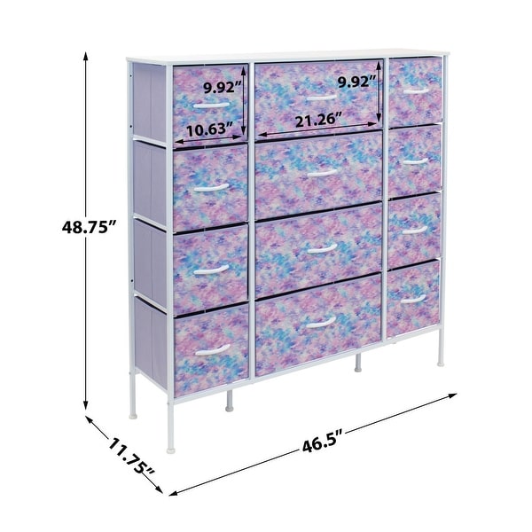 Dresser w/ 12 Drawers - Furniture Storage Chest Tower Unit for Bedroom - - 35420958