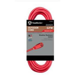 Southwire 100 ft. 143 SJTW Outdoor Medium-Duty Extension Cord 2409SW8804