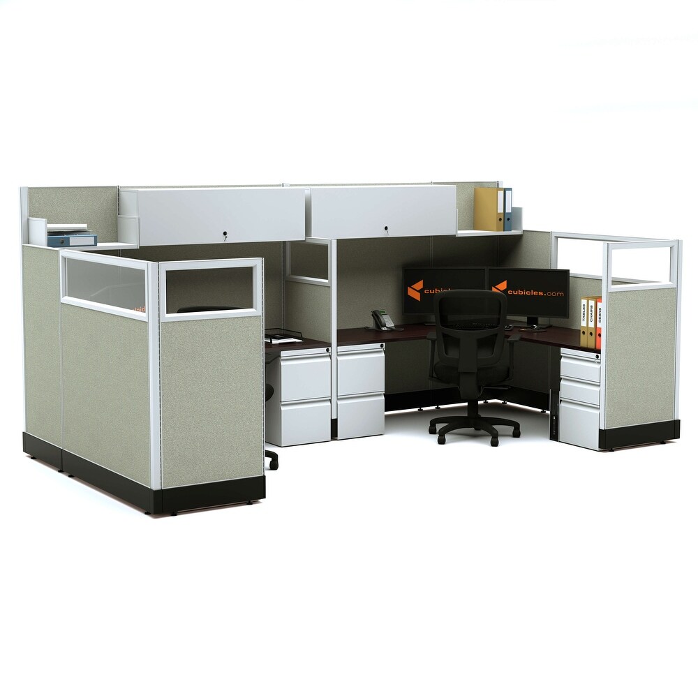 Modular Office Workstations 53 67H 2pack Bullpen Powered Cubicles