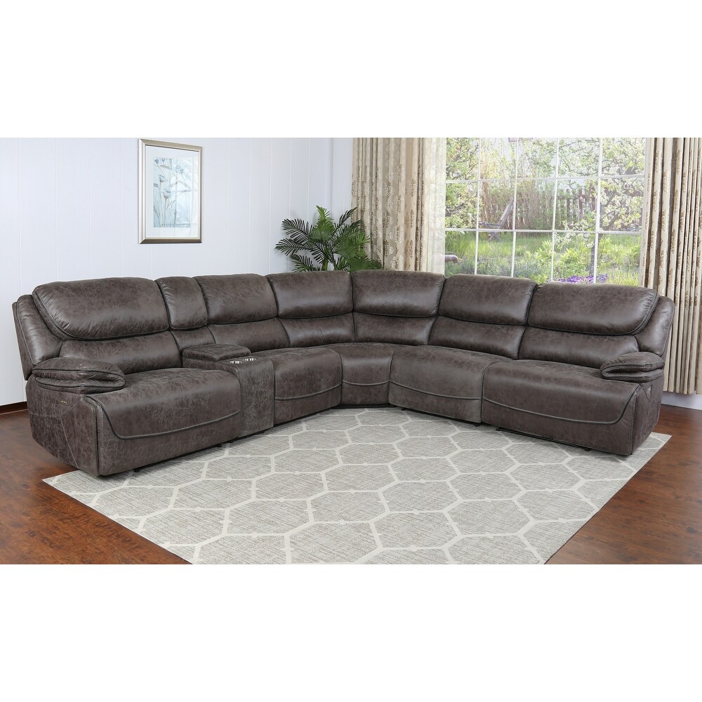 Parkland Smoke Grey Power Reclining Sectional by Greyson Living