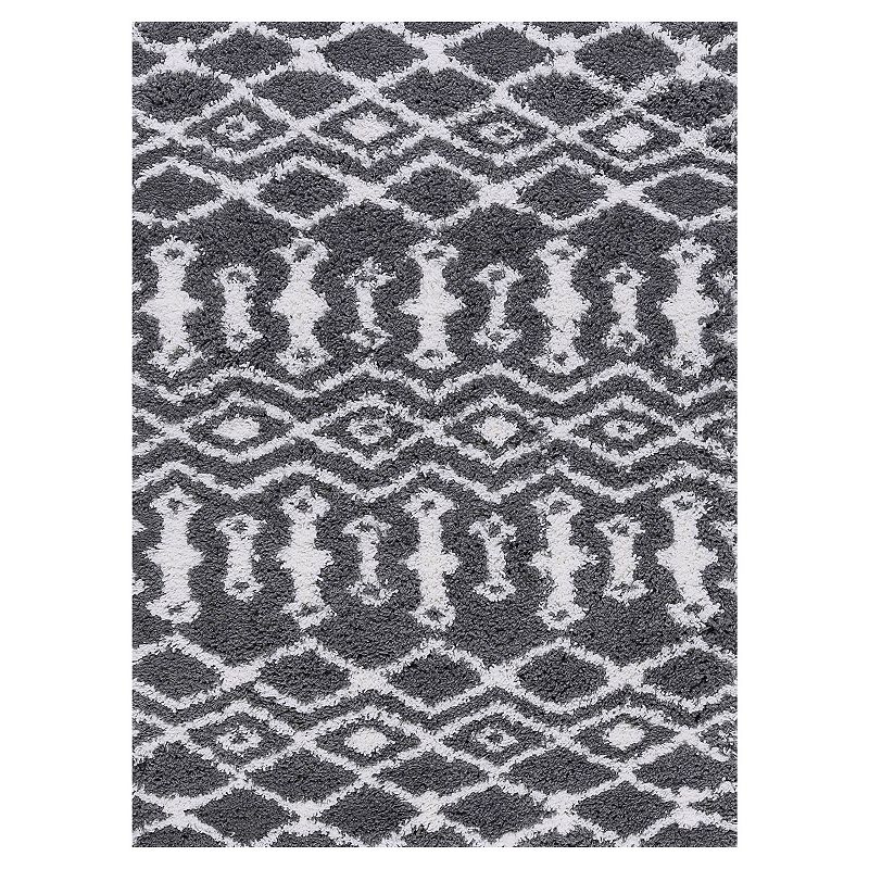 KHL Rugs Tania Contemporary Geometric Shag Area Rug