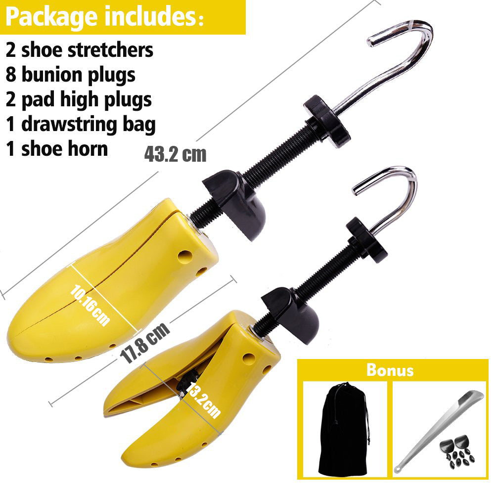 Shoe Stretcher for Women Men， 4-Way Shoe Widener Shoe Tree Plastic Instep Expanders