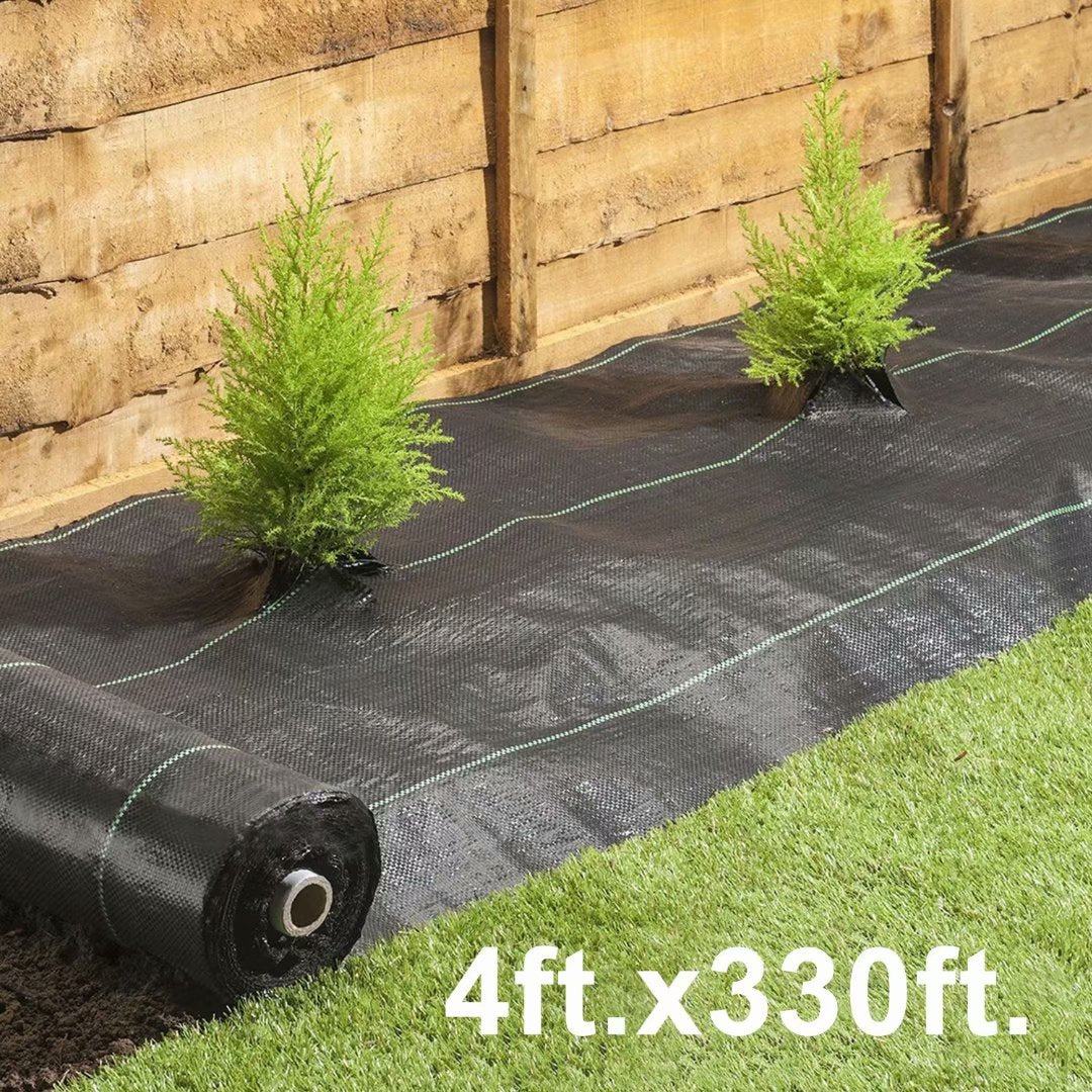 Agfabric Landscape Fabric Weed Barrier Ground Cover Garden Mats for Weeds Block in Raised Garden Bed, 4 Ft X 330 Ft