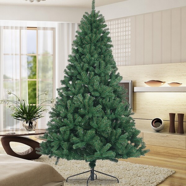 7.5FT Unlit Full Spruce PVC Christmas Tree