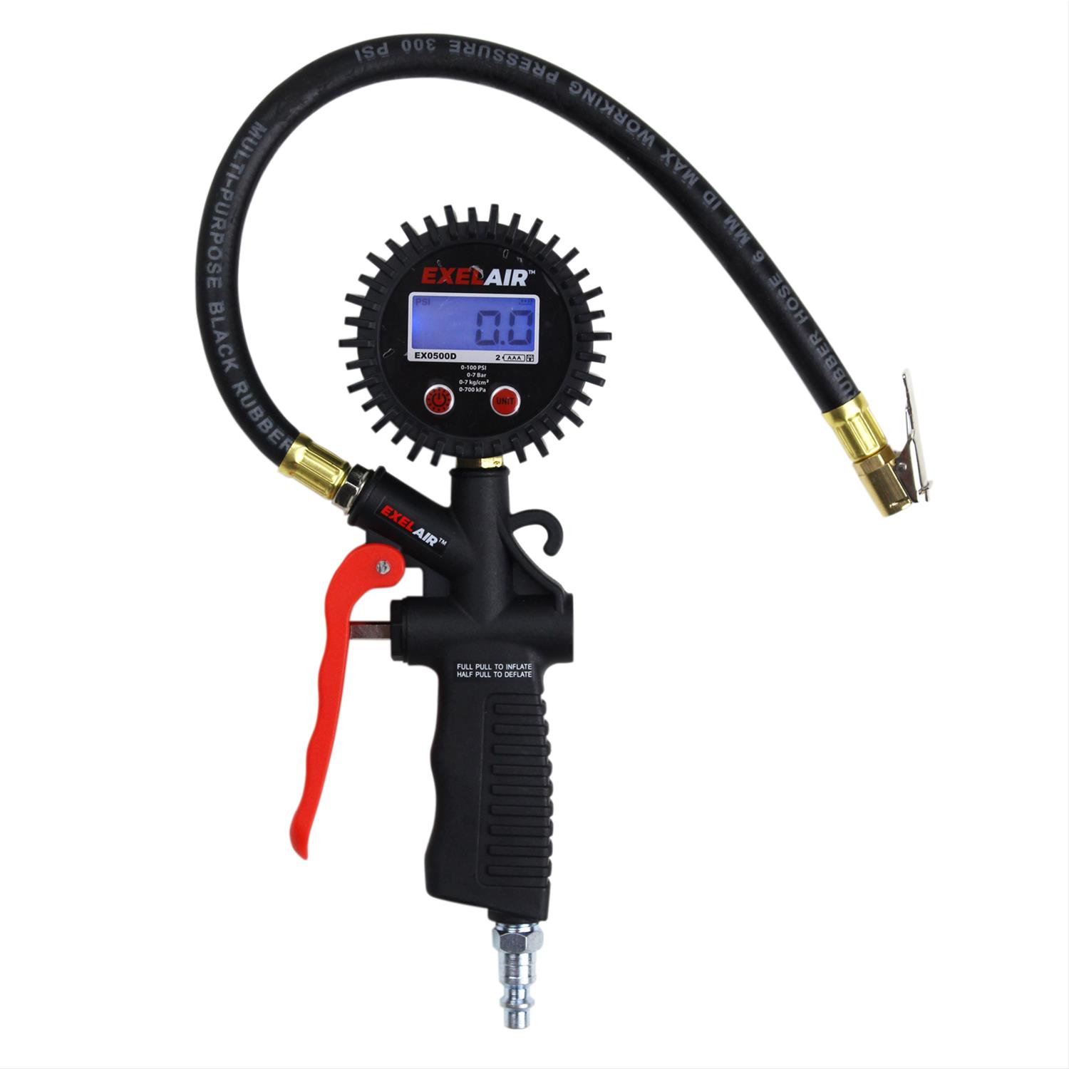 Milton Industries EX0500D Milton EXELAIR Digital Pistol Grip Tire Inflator/Deflator Gauges