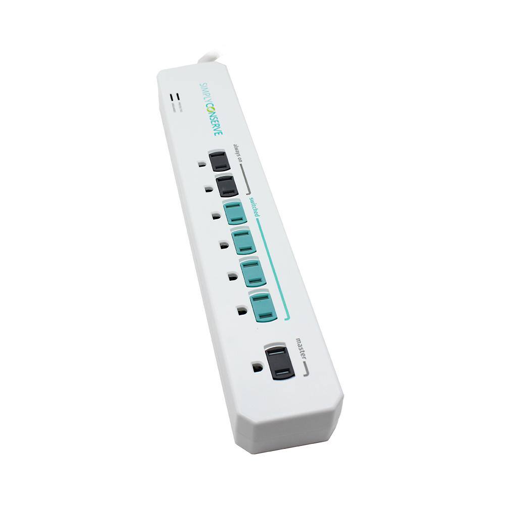 Simply Conserve 3 ft. 7-Outlet Energy-Saving Advanced Surge Protector (18-Pack) SC73T1-18PK