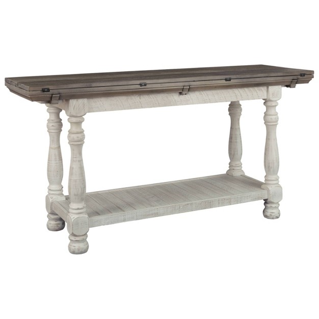 Havalance Flip Flop Sofa Table Gray white Signature Design By Ashley