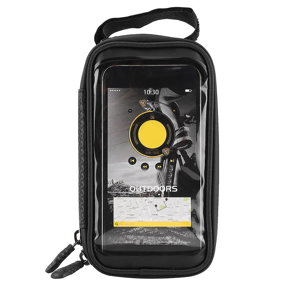 Waterproof Outdoor Hard Shell Cycling Bike Handlebar Storage Bag Bicycle Phone Holder Caseblack