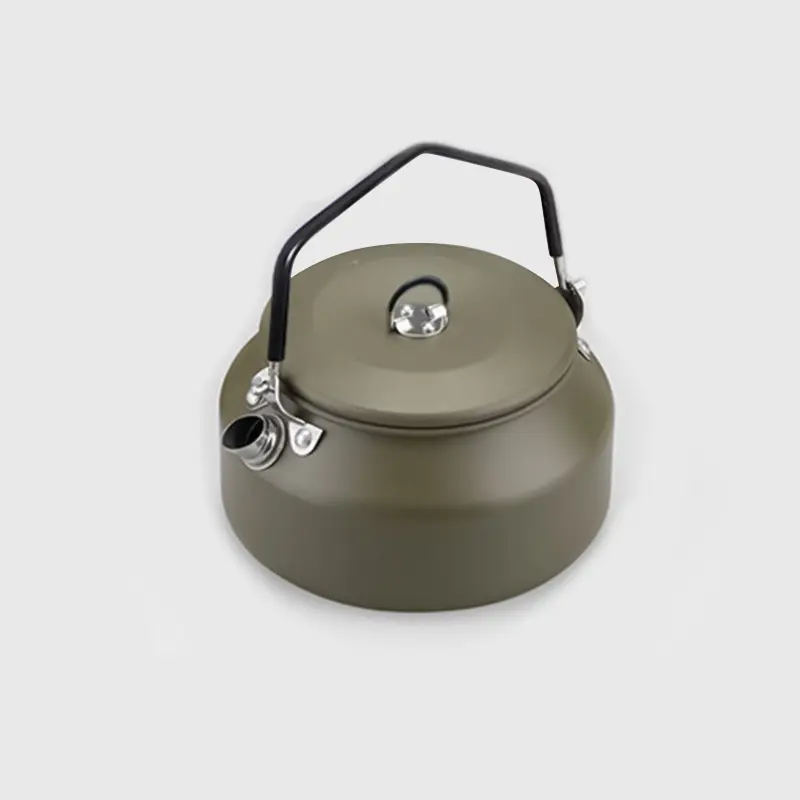 Camping portable kettle Outdoor vintage stainless steel 1L brewed tea kettle camping pour over coffee kettle