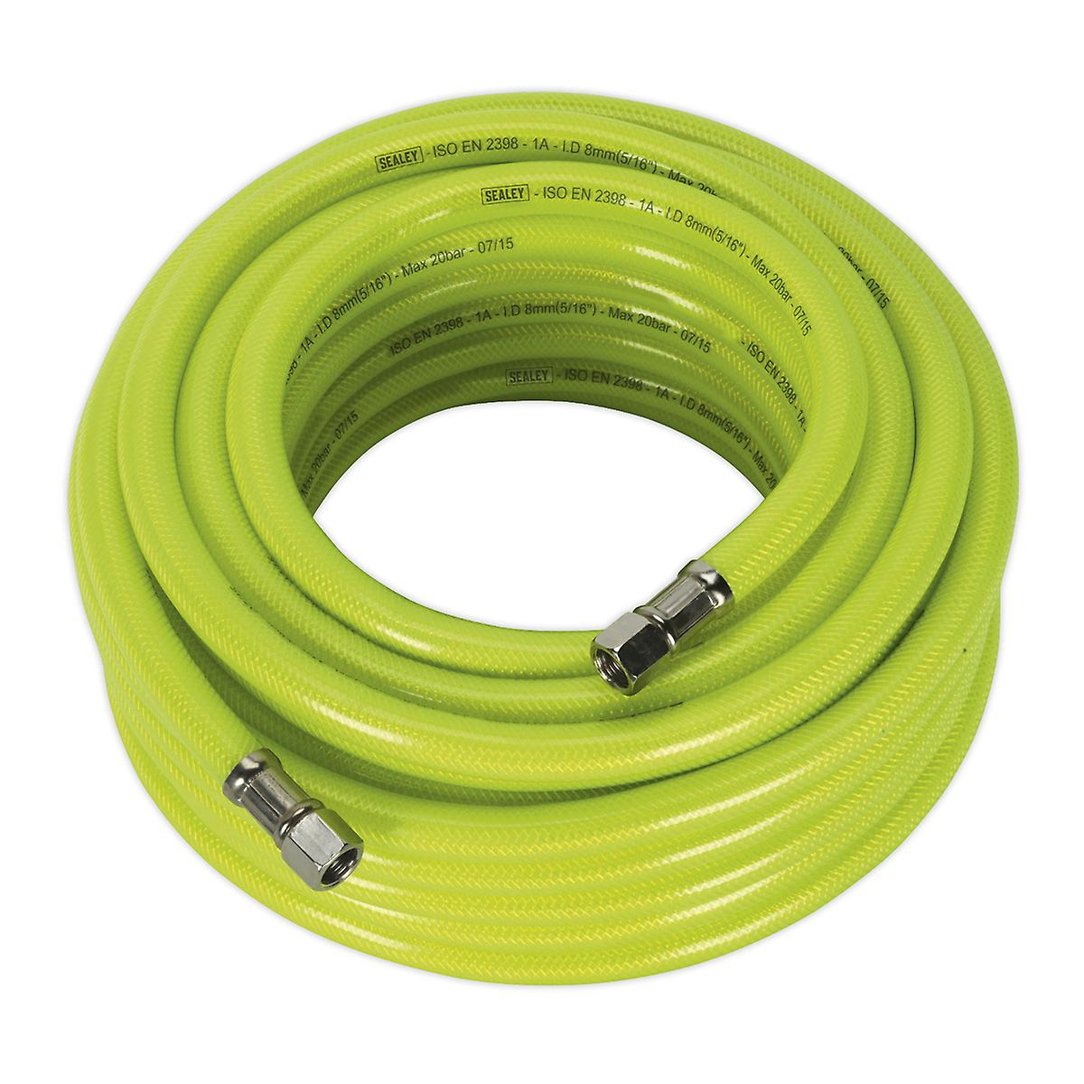 Sealey Ahfc15 Air Hose High Visibility 15Mtr X ?8Mm With 1/4In Bsp Unions