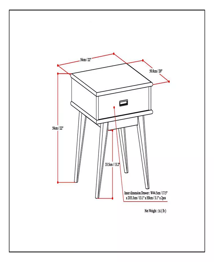 Simpli Home Ednie End Table