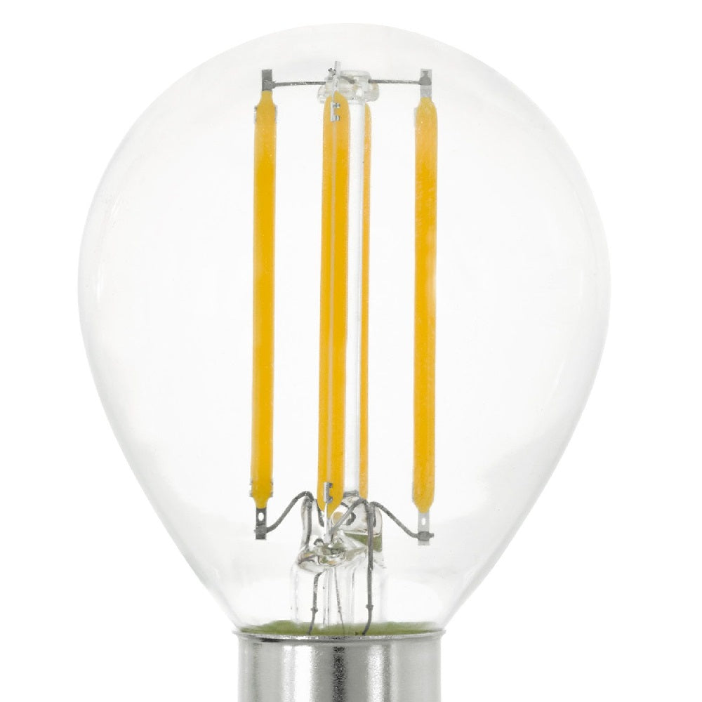 EGLO 12542 LED 6W Golfball P45 E14 SES Clear Filament Lamp 806lm 2700k