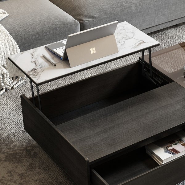 JASIWAY Lift Top Coffee Table with Hidden Compartment