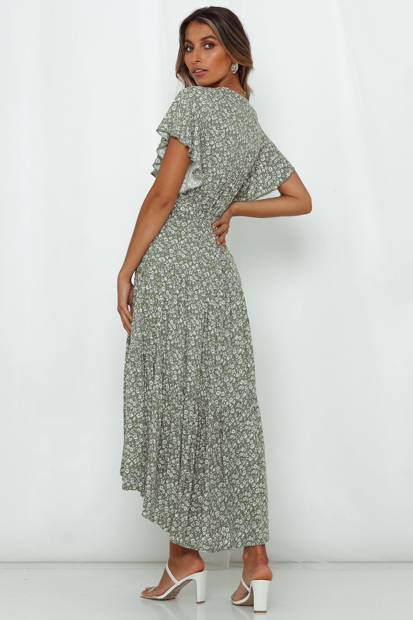 Kisses And Chocolate Maxi Dress Olive