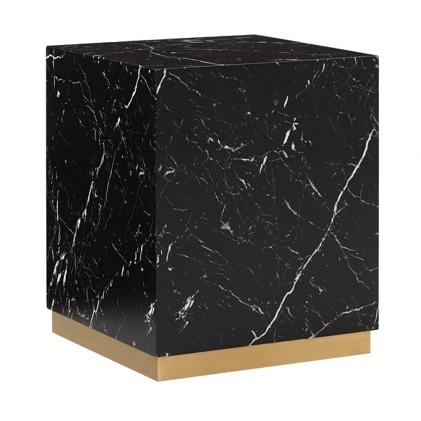 Darcy Faux Marble Square End Table by iNSPIRE Q Bold