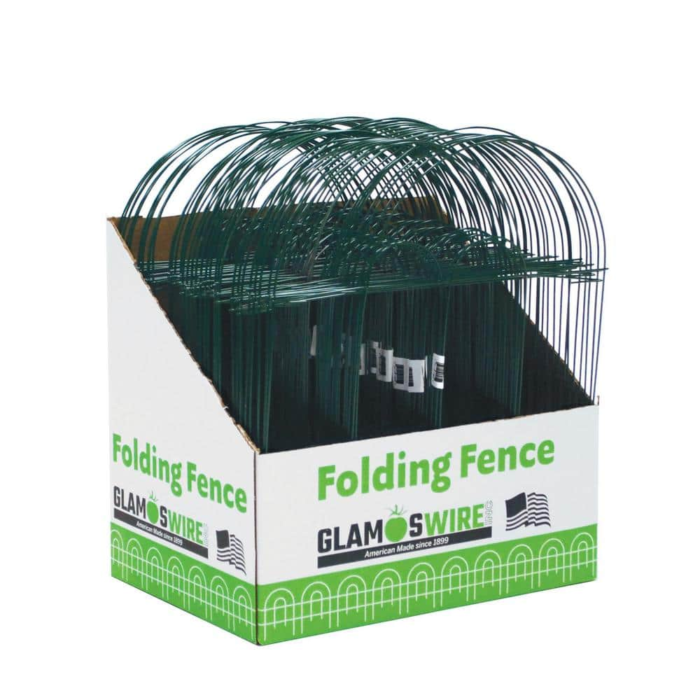 Glamos Wire Products Glamos Wire 18 in. Folding Fence Green (12-Pack) 778009