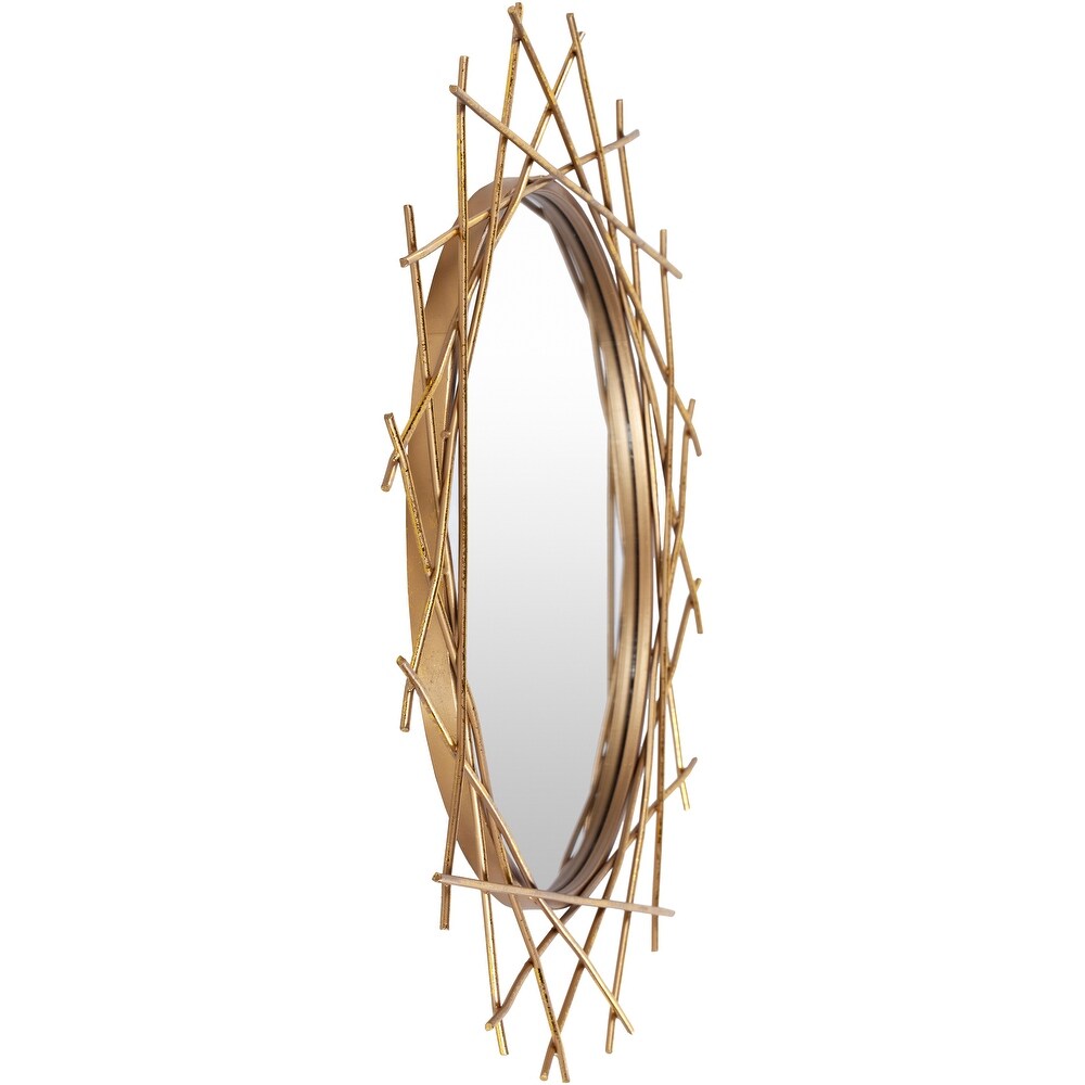 Artistic Weavers Warryn Golden Minimalist Sunburst Mirror   24\