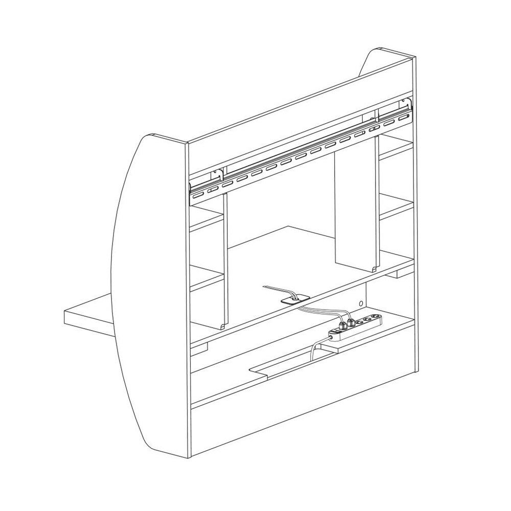 Prepac Floating Desk   Versatile Wall Mounted Desk for Small Spaces  Efficient Computer Desk with Storage