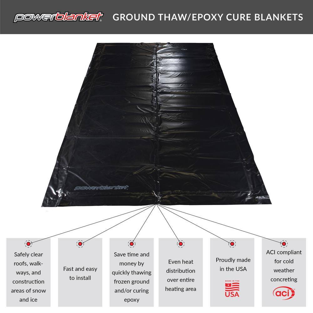 POWERBLANKET THAW PRO 5 ft. x 9 ft. Heated Ground Thawing Blanket - Rugged Industrial Pro Model THAW-0509