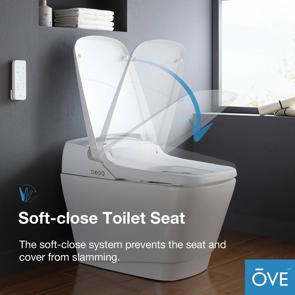 OVE Decors Fran Elongated Bidet Toilet in White Fran