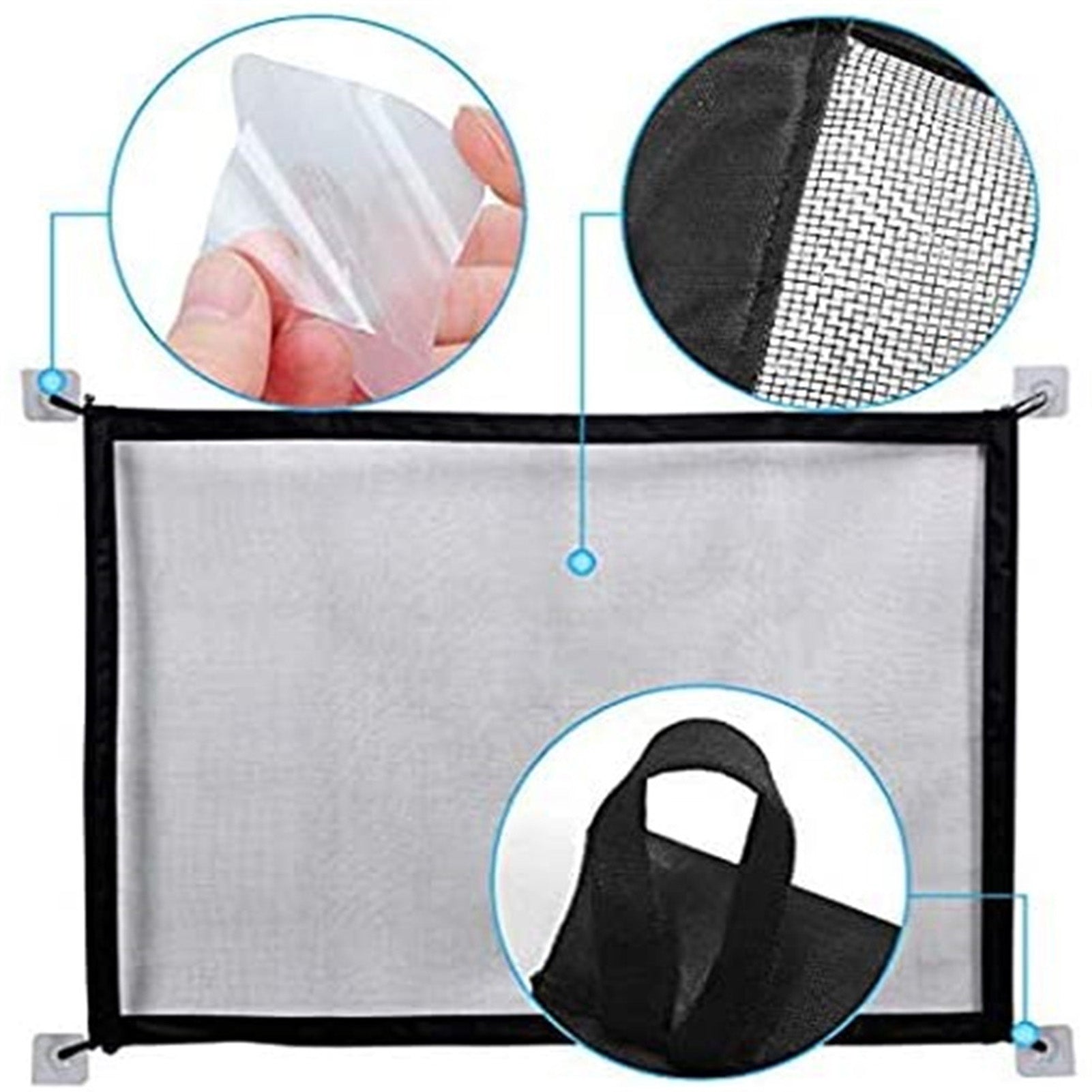 ametoys Mesh Pet Gate Pet Pet Safety Enclosure Isolation Net Portable Folding Stair Gate Flexible Pet Gate Guard Wide Safety Mesh Gate for Dogs Indoor Outdoor Install Anywhere