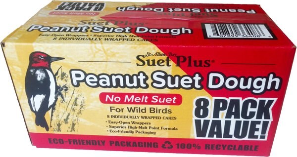 St. Albans Bay Suet Plus Peanut Suet Dough Wild Bird Food， case of 8