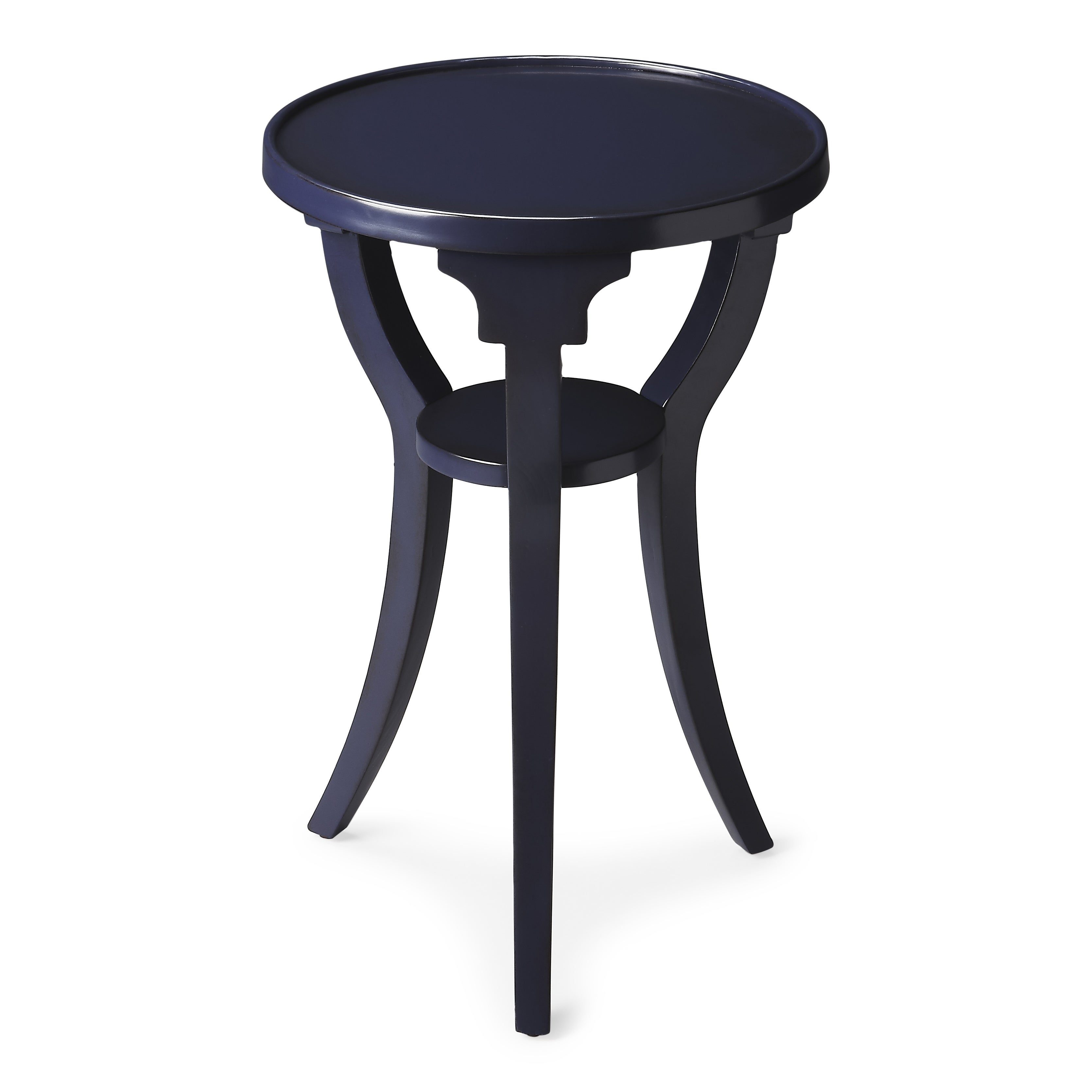 Handmade Butler Dalton Navy Round End Table