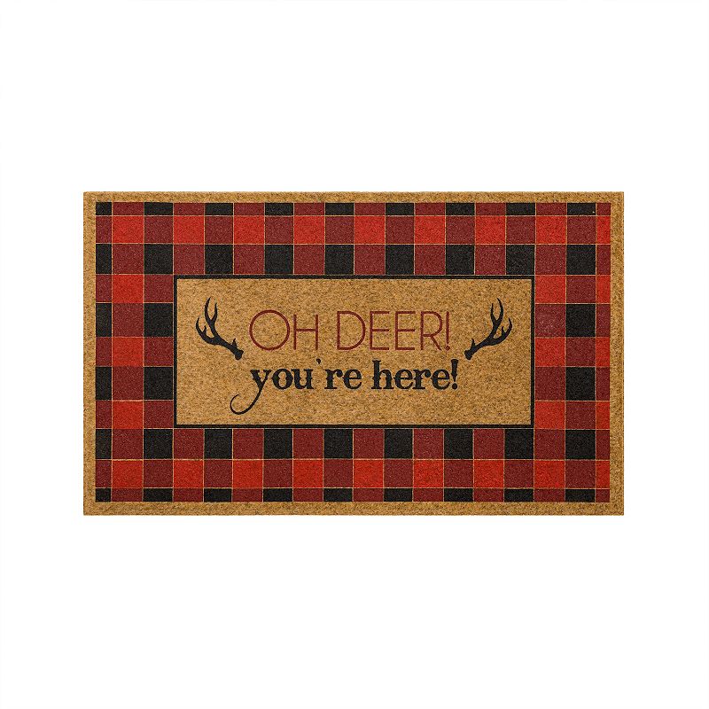 Mohawk® Home Oh Deer! Antlers Plaid Doormat - 18 x 30