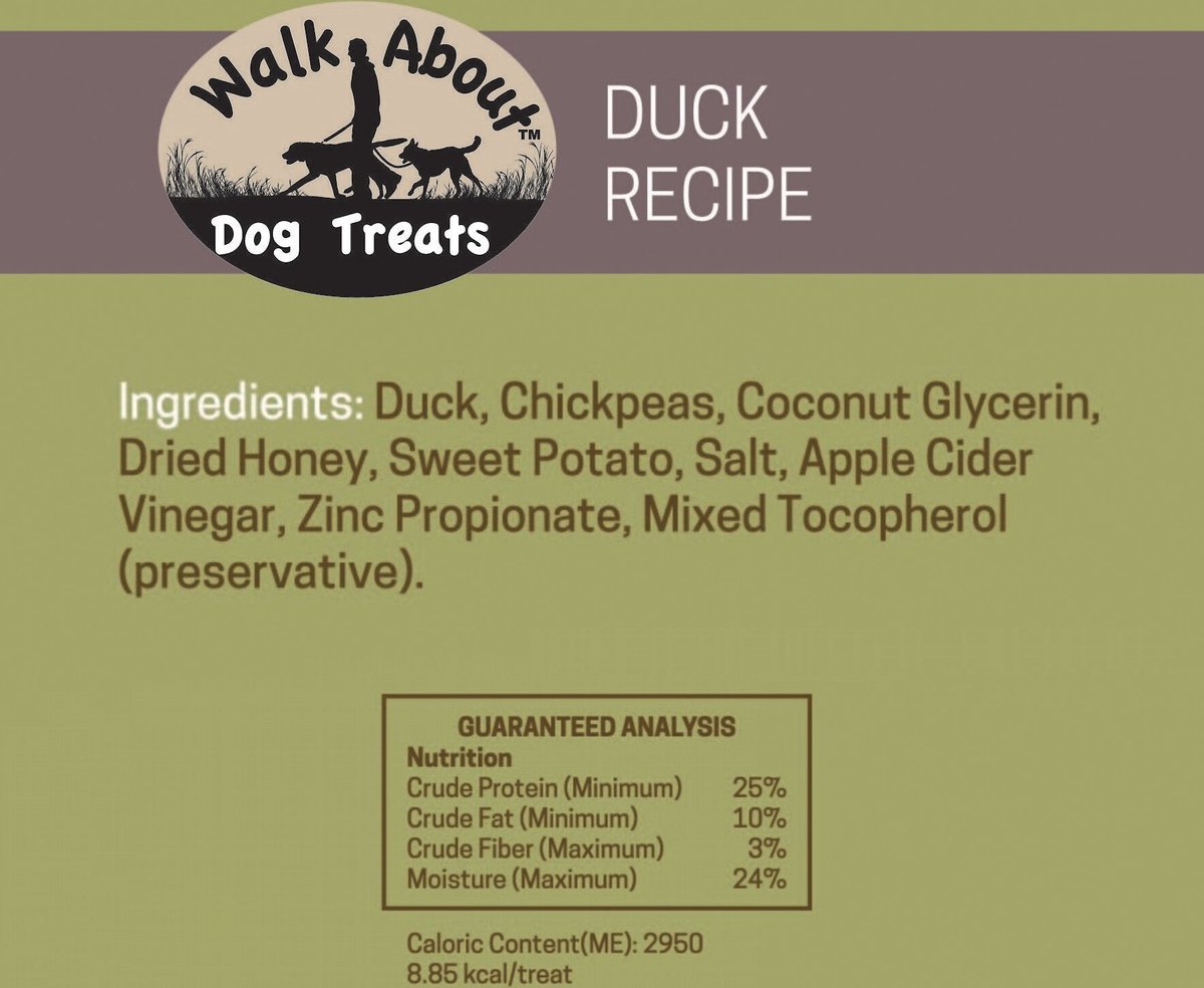 Walk About Duck Grain-Free Jerky Dog Treats