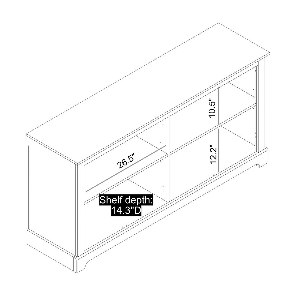 GALANO Raccon 59.1 in. Oak TV Stand for TVs up to 65 in.   59.1\