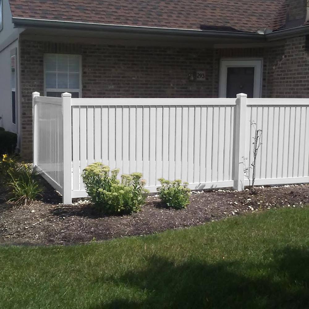 Weatherables Hanover 4 ft. H x 8 ft. W White Vinyl Pool Fence Panel PWPO-SP-4X8