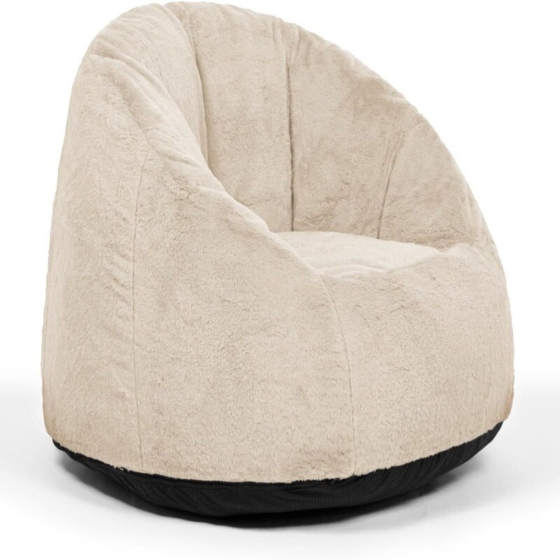 Large Bean Bag Chair 37in Soft Faux Fur