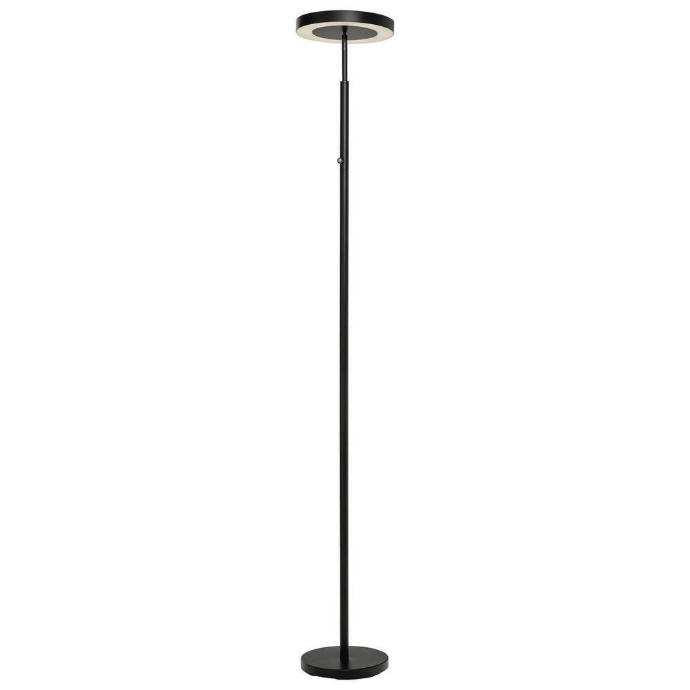 Hampton Bay 71.65 in. Black LED Floor Lamp AL53547BK