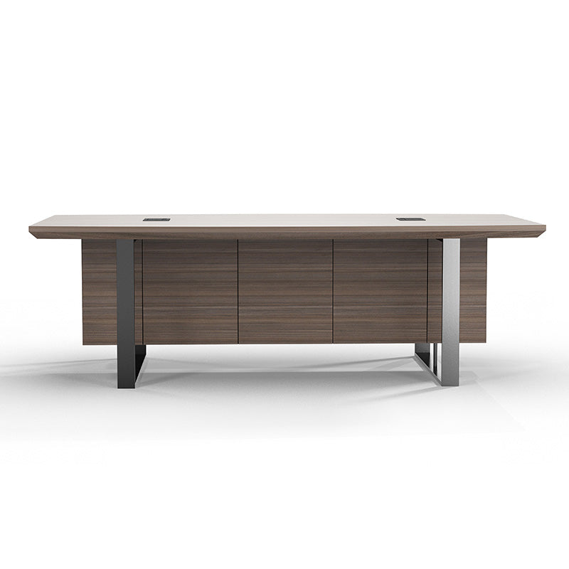 INIGO Boardroom Meeting Table 2.4M - Hazelnut & Black