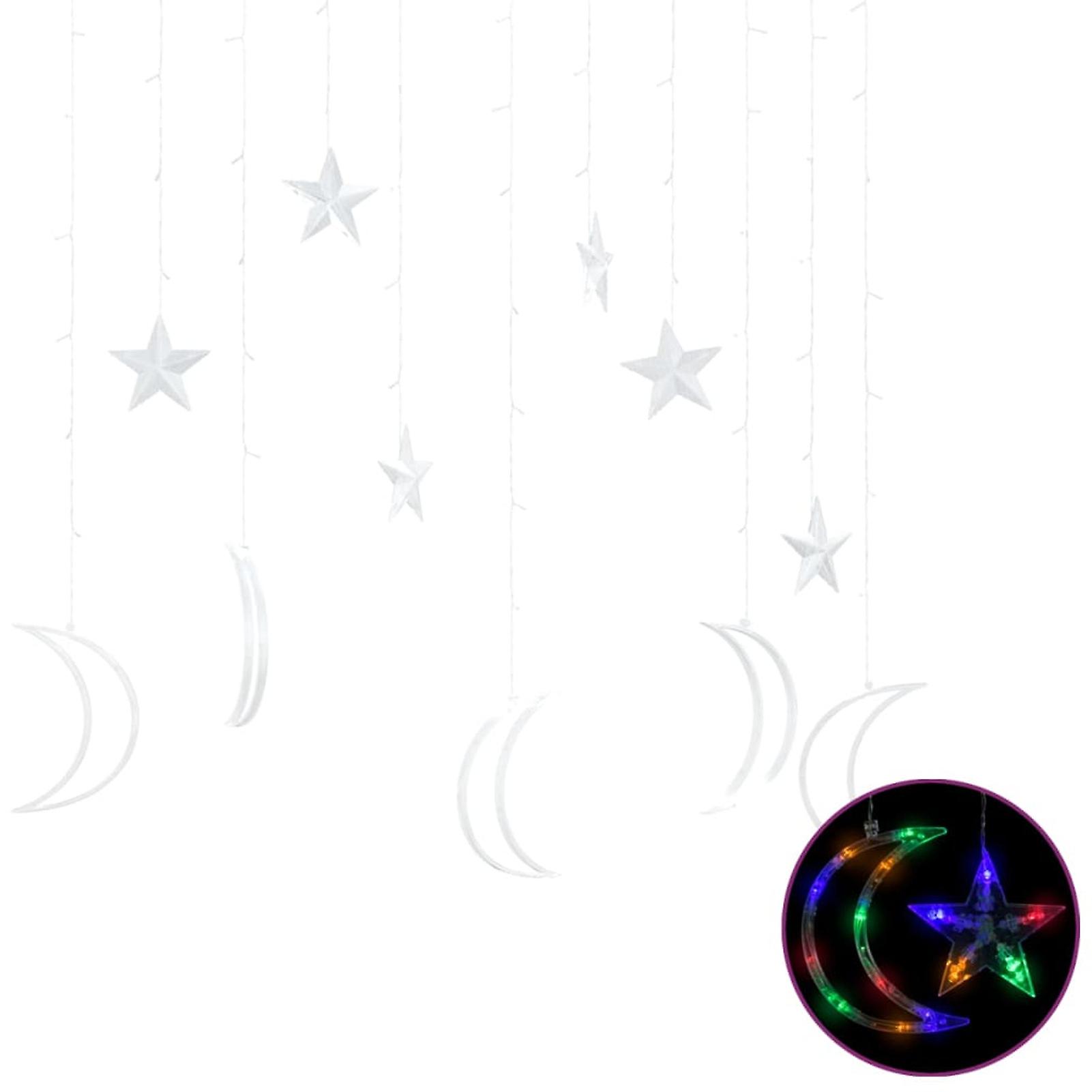 Stars And Moons Fairy Lights 138 Led Colorful No.360246