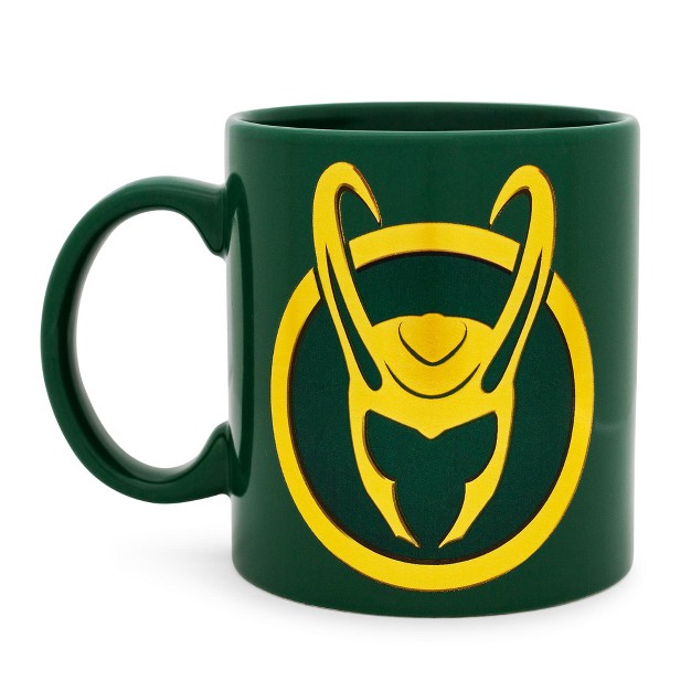 Silver Buffalo Marvel Studios Loki Foil Embossed Ceramic Mug Holds 20 Ounces