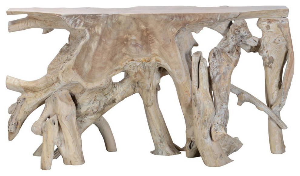 60 quotTeak Root Console Table   Rustic   Console Tables   by Terra Nova Designs  Inc.  Houzz