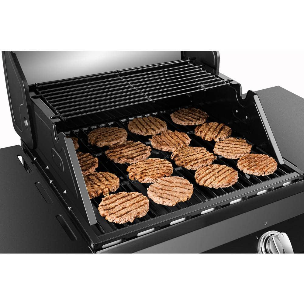 DynaGlo Premier 2Burner Propane Gas Grill with Folding Side Tables in Black