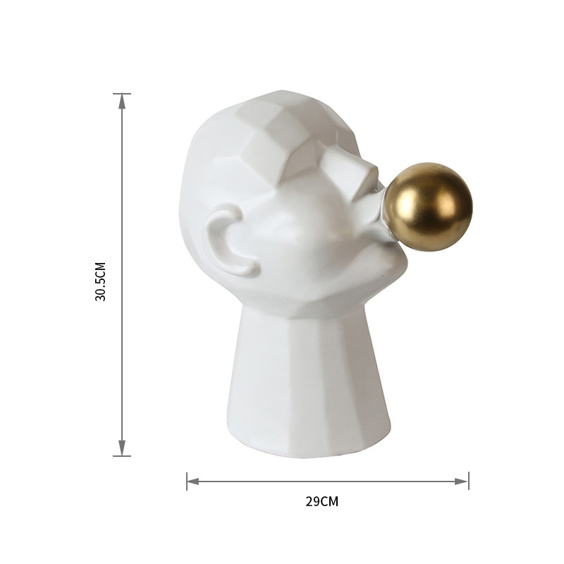 Spit Bubbles Decoration-White Fa-D2043A