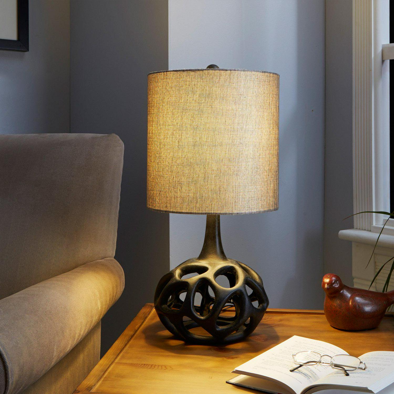 The Black Clove Table Lamp with Shade， CFL Bulb Included